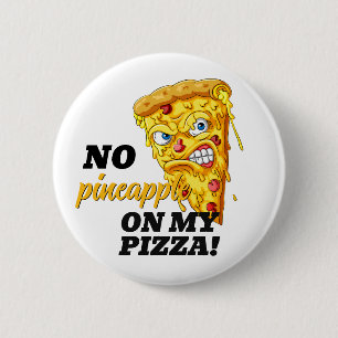 Aangepast ingrediënt Angry Pizza Ronde Button 5,7 Cm