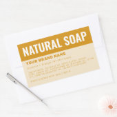 Aangepast ingrediëntenlabel voor zeepverpakking rechthoekige sticker (Envelop)