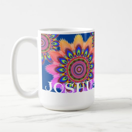 Aangepast initiaal BOHO koffie mok Mandala patroon (Links)