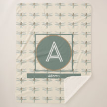 Aangepast Initiaal en naam Dragon Fly Trendy