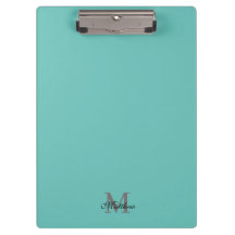 Aangepast initiaal en naamtekst blauwgroen