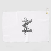 Aangepast initiaal en naamtekst golfhanddoek (Horizontaal)