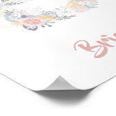 Aangepast Initiaal en Poster naam voor meisje | B (Hoek)