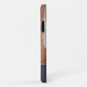 Aangepast Initiaal fotoMonogram Naam Stijlblauw Case-Mate iPhone Case (Achterkant/rechts)