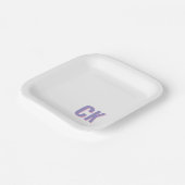 Aangepast Initiaal gerecht, gepersonaliseerde lett Papieren Bordje (Gebogen)