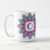 Aangepast initiaal grote koffie mok Mandala patroo (Links)