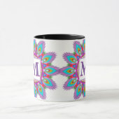 Aangepast initiaal koffie mok Mandala patroon (Midden)