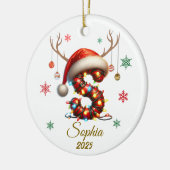 Aangepast Initiaal Licht Kerst Ornament (Links)