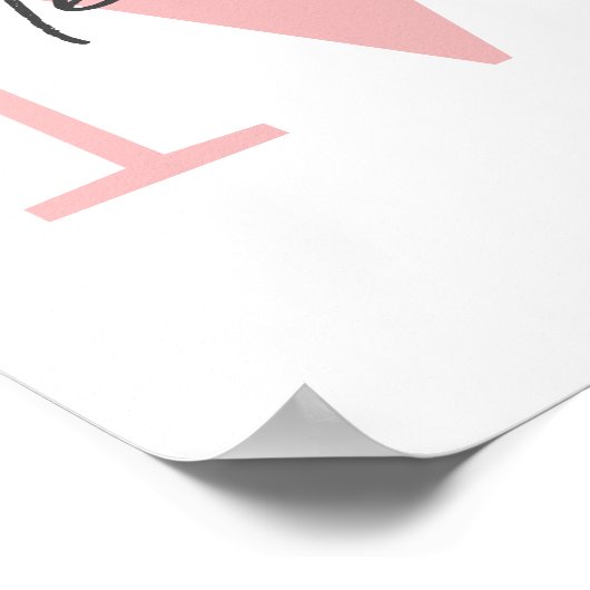 Aangepast Initiaal Modern Elegant Monogram Poster (Hoek)