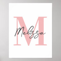 Aangepast Initiaal Modern Elegant Monogram