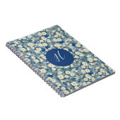Aangepast Initiaal Monogram Dagen Floral notebook Notitieboek (Rechterzijde)