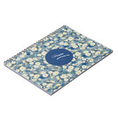 Aangepast Initiaal Monogram Dagen Floral notebook Notitieboek (Linkerzijde)
