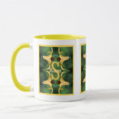 Aangepast initiaal monogram naam Wilde Lelie Kunst Mok (Links)