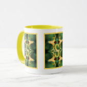 Aangepast initiaal monogram naam Wilde Lelie Kunst Mok (Voorkant links)