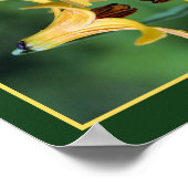 Aangepast initiaal monogram naam Wilde Lelie Kunst Poster (Hoek)
