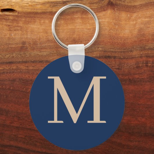 Aangepast initiaal monogram sleutelhanger (Voorkant)