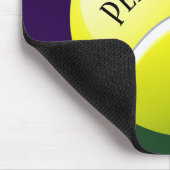 Aangepast Initiaal monogram Tennis Ball Naam Balle Muismat (Hoek)