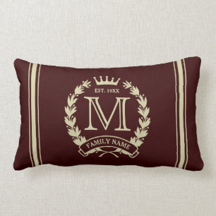 Aangepast Initiaal monogrammen Familie Logo Pillow Kussen