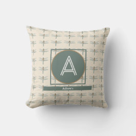 AANGEPAST INITIAAL & NAAM DRAGONFLY PATTERN KUSSEN