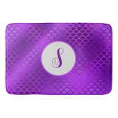 Aangepast initiaal paarse zeemeermin schalen patro badmat (Voorkant)