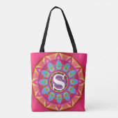 Aangepast initiaal psychedelische Canvas tas fuchs (Achterkant)