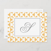 Aangepast Initiaal Pumpkin Pinwheels Briefkaart (Voorkant / Achterkant)