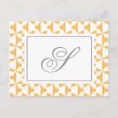 Aangepast Initiaal Pumpkin Pinwheels Briefkaart (Voorkant)