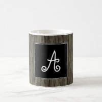 Aangepast Initiaal + Robuuste Mok voor houten uite