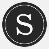 Aangepast Initiaal Ronde Sticker (Voorkant)