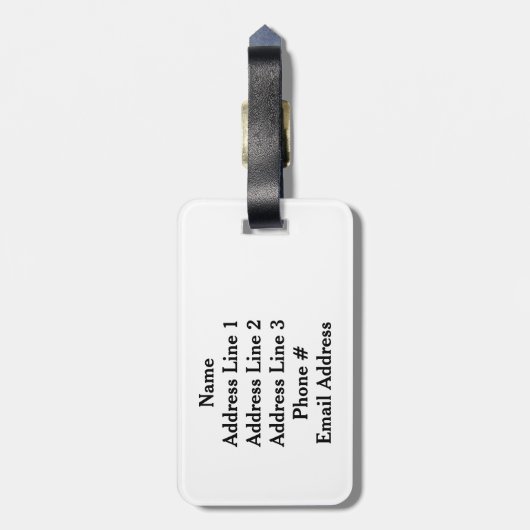 Aangepast Initiaal + Rustig houtslankpatroon Bagagelabel (Achterkant verticaal)