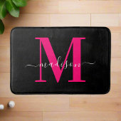 Aangepast Initiaal Vet Roze Initiaal & Zwart Monog Badmat