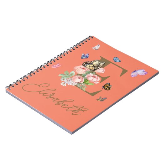 Aangepast Initiaal Vlinder Notitieboek Gift (Linkerzijde)
