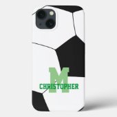 Aangepast Initiaal Voetbalnaam Case-Mate iPhone Case (Achterkant)