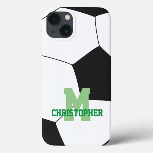 Aangepast Initiaal Voetbalnaam Case-Mate iPhone Case (Achterkant)