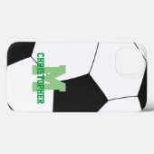 Aangepast Initiaal Voetbalnaam Case-Mate iPhone Case (Achterkant (horizontaal))