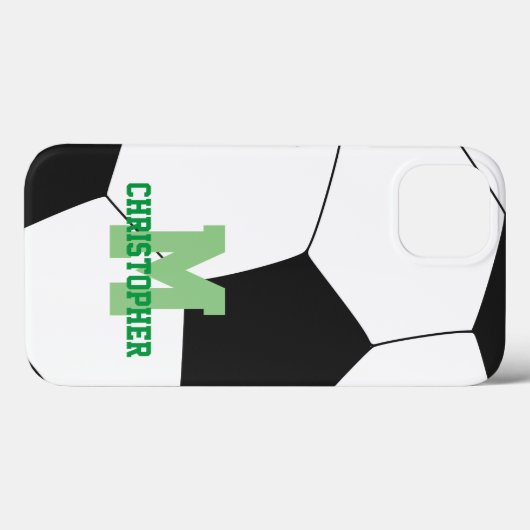 Aangepast Initiaal Voetbalnaam Case-Mate iPhone Case (Achterkant (horizontaal))