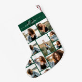 Aangepast Initiaal voor foto-inkollage monogram Kleine Kerstsok (Achterkant (Hangend))