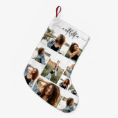 Aangepast Initiaal voor foto-inkollage monogram Kleine Kerstsok (Voorkant (Hangend))