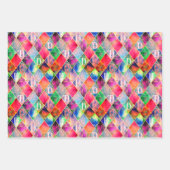 Aangepast initiaal voor monogram kleurrijk modern inpakpapier vel (Voorkant 2)