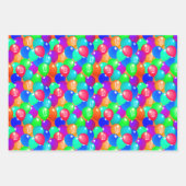 Aangepast initiaal voor monogram kleurrijk modern inpakpapier vel (Voorkant)