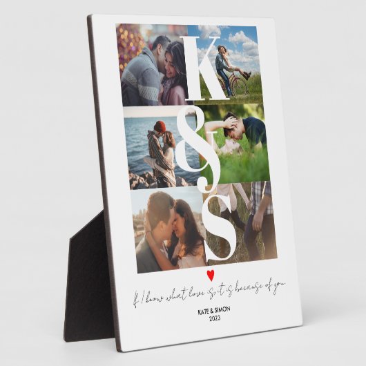 Aangepast Initiaal voor persoonlijke paren Foto Co Fotoplaat (Zijkant)