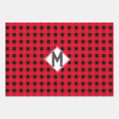 Aangepast initiaal voor rode en zwarte buffelpleis inpakpapier vel (Voorkant 2)