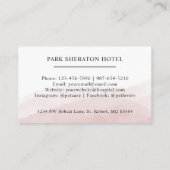 Aangepast Initiaal & Wit Zwart Roze Monogrammed Visitekaartje (Achterkant)