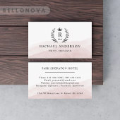 Aangepast Initiaal & Wit Zwart Roze Monogrammed Visitekaartje