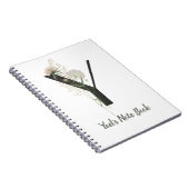 Aangepast Initiaal Y met Zachte kleur bloem Notitieboek (Rechterzijde)