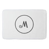 Aangepast initiaal zwart-wit badmat (Voorkant)