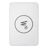 Aangepast initiaal zwart-wit badmat (Voorkant Verticaal)