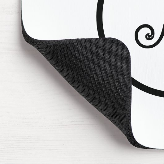 Aangepast initiaal zwart-wit muismat (Hoek)