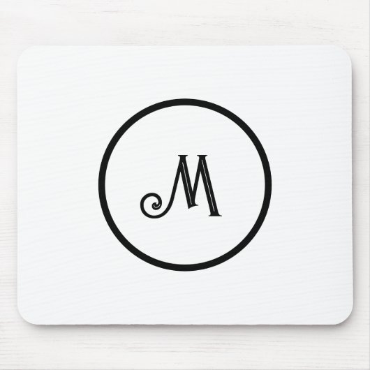 Aangepast initiaal zwart-wit muismat (Voorkant)