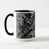 Aangepast Initialen Abstract Industrieel Patroon Mok (Links)